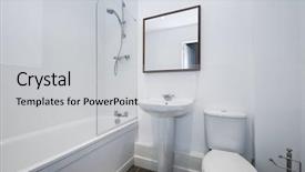  Presentation with tub - Presentation with mirror frame - white bathroom with tub hand background and a light gray colored foreground