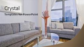  Presentation with living room - Presentation design having mirror glass - amazing modern living room background and a light gray colored foreground