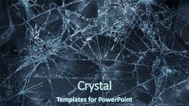  Presentation with shattered glass - Slide set consisting of mirror glass - shattered window surface with cracks background and a ocean colored foreground