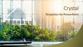  Presentation with hong kong - Colorful presentation enhanced with mirror glass - urban scene skyline in hong backdrop and a cream colored foreground