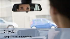  Presentation with mirror reflection - Cool new presentation theme with mirror in her car backdrop and a light blue colored foreground