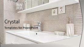  Presentation with bathroom - Amazing slide deck having mirror in modern bathroom backdrop and a light gray colored foreground