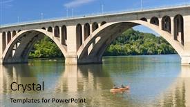  Presentation with people reflection - Colorful presentation enhanced with mirror reflection over potomac river backdrop and a coral colored foreground