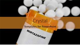  Presentation with spilling - Presentation design enhanced with mirtazapine-rx-medical-pills background and a gold colored foreground