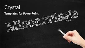  Presentation with blackboard - Slide deck enhanced with miscarriage-written-on-a-blackboard background and a black colored foreground