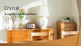  Presentation with waiting room furniture - Slide deck enhanced with miscellanous - dining room with various furniture background and a soft green colored foreground