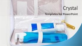  Presentation with bag - Colorful theme enhanced with miscellanous - necessaire bag for miscellaneous use backdrop and a  colored foreground