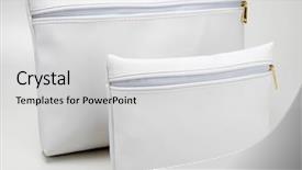  Presentation with bag - Theme consisting of miscellanous - necessaire bag for miscellaneous use background and a light gray colored foreground