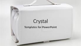  Presentation with bathroom - PPT theme having miscellanous - necessaire bag for miscellaneous use background and a  colored foreground