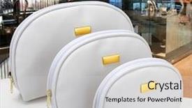  Presentation with bag - PPT theme with miscellanous - necessaire bag for miscellaneous use background and a  colored foreground