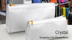  Presentation with bag - Amazing slides having miscellanous - necessaire bag for miscellaneous use backdrop and a  colored foreground