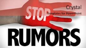  Presentation with stop - Slide deck with molestation - stop rumors background and a coral colored foreground