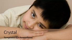  Presentation with indian - Presentation theme with miserable children - handsome indian kid dreaming background and a coral colored foreground