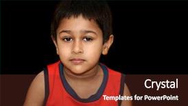  Presentation with gloomy - Presentation theme with miserable children - handsome indian kid looking very background and a  colored foreground