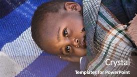  Presentation with african children - Audience pleasing presentation theme consisting of miserable children - portrait of african child sleeping backdrop and a violet colored foreground