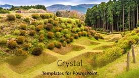  Presentation with japan castle - Slide deck featuring mishima-japan-at-yamanaka-castle background and a gold colored foreground