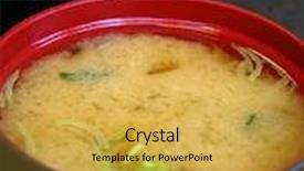  Presentation with soup - Colorful slides enhanced with miso soup backdrop and a yellow colored foreground