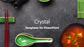  Presentation with japanese green tea - Cool new presentation theme with miso-traditional-japanese-soup backdrop and a dark gray colored foreground