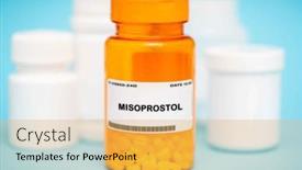  Presentation with anti drugs - PPT theme featuring misoprostol-is-a-medication-used background and a yellow colored foreground