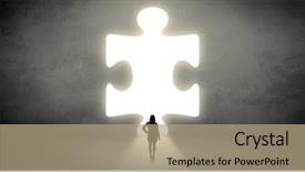  Presentation with opportunity - Slides with missed opportunity - woman standing and looking background and a coral colored foreground