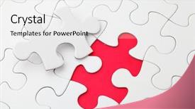  Presentation with puzzle piece steps - Slides with missed target - puzzle with missing piece background and a white colored foreground