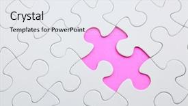  Presentation with target - Colorful presentation theme enhanced with missed target - puzzle with missing piece backdrop and a white colored foreground