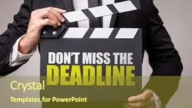  Presentation with miss thar umed - Colorful presentation design enhanced with missing - dont miss the deadline backdrop and a gold colored foreground