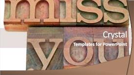  Presentation with blocks - Audience pleasing presentation theme consisting of missing - miss you - isolated words backdrop and a coral colored foreground