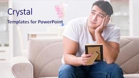  Presentation with religious valentine - PPT layouts consisting of missing - young man in sad saint background and a sky blue colored foreground