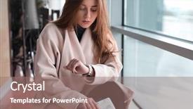  Presentation with amnesty international - Colorful PPT layouts enhanced with missing - young woman in international airport backdrop and a coral colored foreground