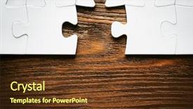 Presentation with puzzle - Colorful PPT layouts enhanced with missing a piece of puzzle backdrop and a tawny brown colored foreground