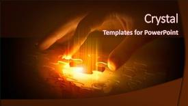  Presentation with falling jigsaw piecs - Colorful PPT layouts enhanced with missing jigsaw glowing puzzle piece backdrop and a wine colored foreground