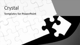  Presentation with blank - Presentation theme having missing piece - blank jigsaw puzzle background and a white colored foreground