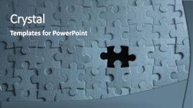  Presentation with jigsaw - Cool new presentation theme with missing piece of the jigsaw backdrop and a ocean colored foreground