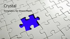  Presentation with focus - Beautiful presentation theme featuring missing puzzle piece focus backdrop and a light gray colored foreground