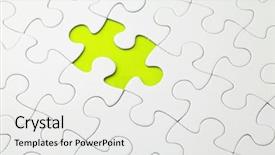  Presentation with puzzle green - Slides featuring missing puzzle piece in green background and a white colored foreground