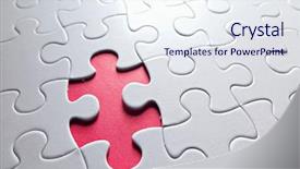  Presentation with puzzle - PPT theme having missing puzzle piece background and a sky blue colored foreground