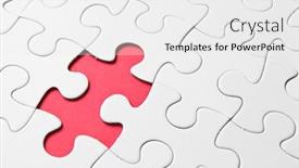  Presentation with red puzzle - Beautiful slides featuring missing-red-puzzle-piece backdrop and a white colored foreground