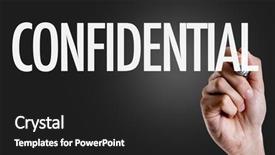  Presentation with writing - Beautiful theme featuring mission filed - hand writing the text confidential backdrop and a dark gray colored foreground