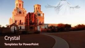  Presentation with christian mission - Slides with mission in tucson arizona christian background and a wine colored foreground