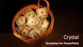  Presentation with mission - Audience pleasing PPT theme consisting of mission offering - basket of money backdrop and a wine colored foreground