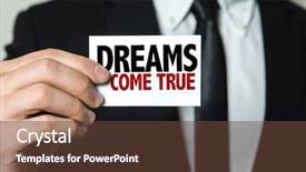  Presentation with dreams - PPT theme having mission possible - dreams come true background and a tawny brown colored foreground
