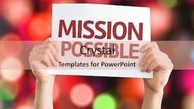  Presentation with mission - PPT layouts with mission possible card with colorful background and a coral colored foreground