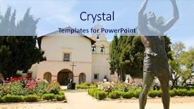  Presentation with mission - Theme featuring mission san juan bautista statue background and a  colored foreground