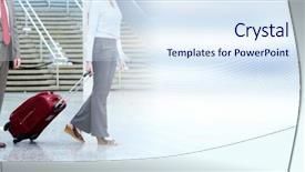  Presentation with business travel - Audience pleasing theme consisting of mission trip - business travel backdrop and a sky blue colored foreground