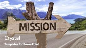  Presentation with mission - Presentation theme enhanced with mission wooden sign background and a coral colored foreground