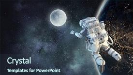  Presentation with mission - Presentation consisting of missions earth - astronaut on space mission mixed background and a ocean colored foreground