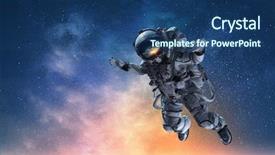  Presentation with mission - Presentation having missions earth - astronaut on space mission mixed background and a ocean colored foreground