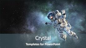  Presentation with astronaut - PPT layouts consisting of missions earth - astronaut on space mission mixed background and a ocean colored foreground