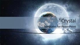  Presentation with mission - Presentation design having missions earth - spaceman and his mission mixed background and a light blue colored foreground